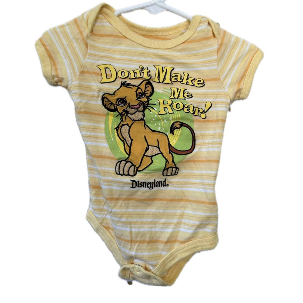 Disney Parks Lion King Simba Don't Make Me Roar! One-Piece Bodysuit 6M